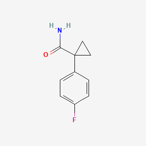 molecular formula C10H10FNO B8783651 1-(4-Fluorophenyl)cyclopropanecarboxamide CAS No. 133284-48-7