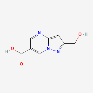 molecular formula C8H7N3O3 B8783688 2-(Hydroxymethyl)pyrazolo[1,5-A]pyrimidine-6-carboxylic acid CAS No. 739365-04-9