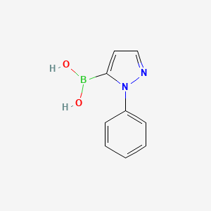 molecular formula C9H9BN2O2 B8783711 (1-phenyl-1H-pyrazol-5-yl)boronic acid 