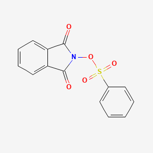 molecular formula C14H9NO5S B8783715 Benzenesulfonic acid 1,3-dioxo-1,3-dihydro-isoindol-2-yl ester CAS No. 19361-97-8
