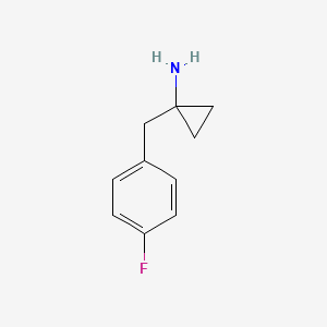 molecular formula C10H12FN B8783768 1-(4-Fluorobenzyl)cyclopropanamine 