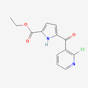 molecular formula C13H11ClN2O3 B8783793 ethyl 5-(2-chloronicotinoyl)-1H-pyrrole-2-carboxylate 