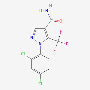 molecular formula C11H6Cl2F3N3O B8783848 1-(2,4-Dichlorophenyl)-5-(trifluoromethyl)-1h-pyrazole-4-carboxamide CAS No. 102996-38-3