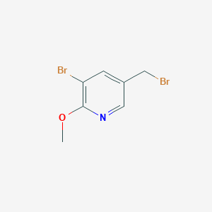 molecular formula C7H7Br2NO B8783861 3-Bromo-5-bromomethyl-2-methoxy-pyridine 