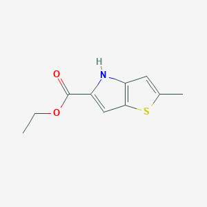molecular formula C10H11NO2S B8783905 ethyl 2-methyl-4H-thieno[3,2-b]pyrrole-5-carboxylate 