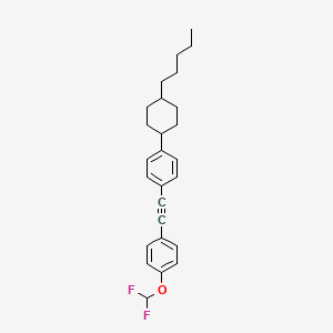 molecular formula C26H30F2O B8783914 1-(Difluoromethoxy)-4-{[4-(4-pentylcyclohexyl)phenyl]ethynyl}benzene 
