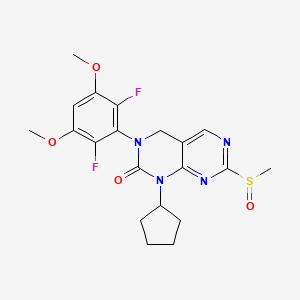 1-Cyclopentyl-3-(2,6-difluoro-3,5-dimethoxyphenyl)-7-(methylsulfinyl)-3,4-dihydropyrimido[4,5-d]pyrimidin-2(1H)-one