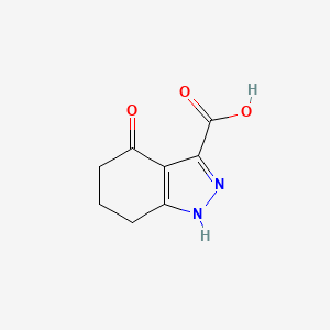 molecular formula C8H8N2O3 B8784294 4-oxo-4,5,6,7-tetrahydro-1H-indazole-3-carboxylic acid 