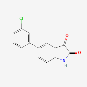 molecular formula C14H8ClNO2 B8784298 5-(3-Chlorophenyl)indoline-2,3-dione 