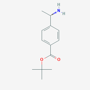 molecular formula C13H19NO2 B8784343 tert-butyl 4-[(1S)-1-aminoethyl]benzoate 