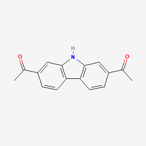 molecular formula C16H13NO2 B8784347 1,1'-(9H-carbazole-2,7-diyl)diethanone 
