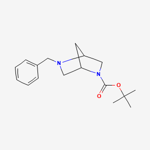molecular formula C17H24N2O2 B8784355 Tert-butyl 5-benzyl-2,5-diazabicyclo[2.2.1]heptane-2-carboxylate 