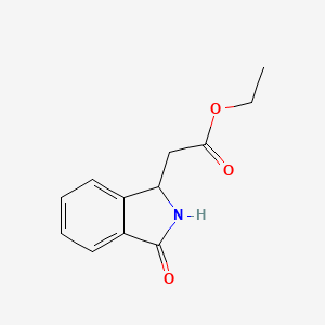 molecular formula C12H13NO3 B8784380 (3-Oxo-2,3-dihydro-1H-isoindol-1-yl)-acetic acid ethyl ester 