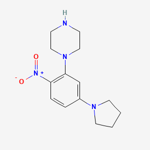 1-Nitro-2-piperazinyl-4-pyrrolidinylbenzene