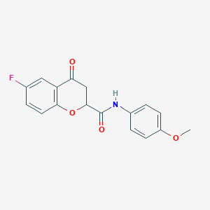 6-fluoro-N-(4-methoxyphenyl)-4-oxo-2-chromanecarboxamide