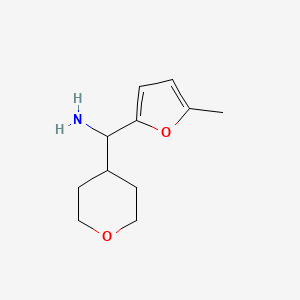 molecular formula C11H17NO2 B8784494 (5-Methylfuran-2-yl)(tetrahydro-2H-pyran-4-yl)methanamine 