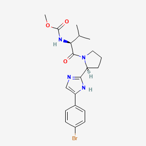 molecular formula C20H25BrN4O3 B8784500 Methyl ((S)-1-((S)-2-(4-(4-broMophenyl)-1H-iMidazol-2-yl)pyrrolidin-1-yl)-3-Methyl-1-oxobutan-2-yl)carbaMate 