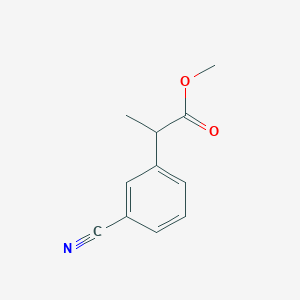 molecular formula C11H11NO2 B8784533 Methyl 2-(3-cyanophenyl)propanoate 