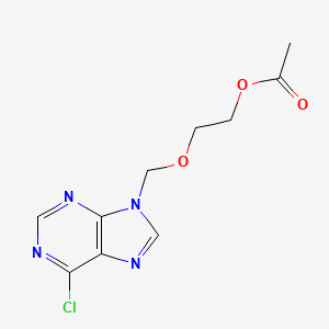 molecular formula C10H11ClN4O3 B8784538 9-((2-Acetoxyethoxy)methyl)-6-chloropurine CAS No. 81777-47-1