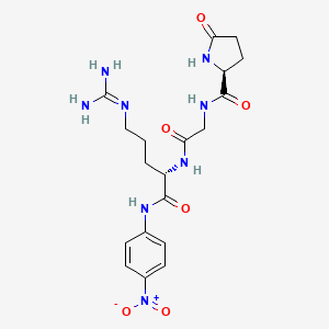 molecular formula C19H26N8O6 B8784549 5-Oxo-prolyl-glycyl-arginine-4-nitroanilide CAS No. 74661-31-7