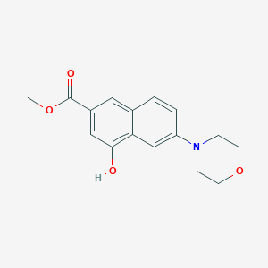 2-Naphthalenecarboxylic acid, 4-hydroxy-6-(4-morpholinyl)-, methyl ester