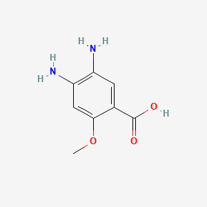 molecular formula C8H10N2O3 B8784593 4,5-Diamino-o-anisic acid CAS No. 59338-91-9