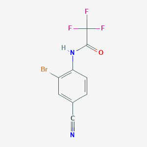 molecular formula C9H4BrF3N2O B8784643 N-(2-Bromo-4-cyanophenyl)-2,2,2-trifluoroacetamide CAS No. 143321-91-9