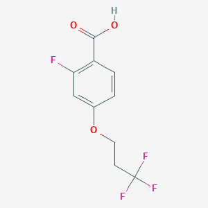 molecular formula C10H8F4O3 B8784706 2-Fluoro-4-(3,3,3-trifluoropropoxy)benzoic acid CAS No. 921623-34-9