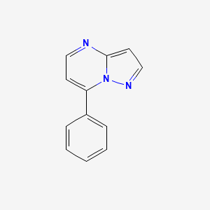 molecular formula C12H9N3 B8784727 7-Phenylpyrazolo[1,5-a]pyrimidine CAS No. 72851-18-4