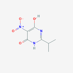 molecular formula C7H9N3O4 B8784759 6-Hydroxy-5-nitro-2-(propan-2-yl)pyrimidin-4(3H)-one CAS No. 53039-34-2