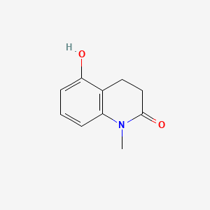 molecular formula C10H11NO2 B8784760 5-Hydroxy-1-methyl-3,4-dihydroquinolin-2-one CAS No. 34591-83-8
