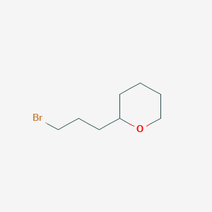 molecular formula C8H15BrO B8784797 2-(3-bromopropyl)tetrahydro-2H-pyran CAS No. 68655-87-8