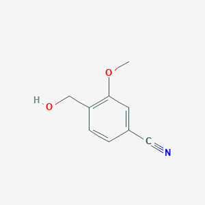 molecular formula C9H9NO2 B8784811 4-(Hydroxymethyl)-3-methoxybenzonitrile 