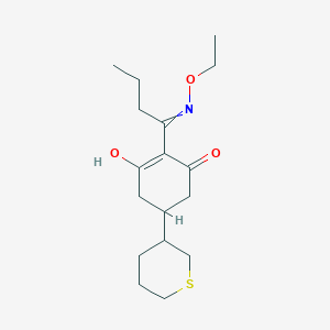 molecular formula C17H27NO3S B8784830 2-(N-ethoxy-C-propylcarbonimidoyl)-3-hydroxy-5-(thian-3-yl)cyclohex-2-en-1-one 