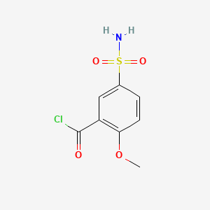 molecular formula C8H8ClNO4S B8784847 5-(Aminosulphonyl)-2-methoxybenzoyl chloride CAS No. 52542-44-6