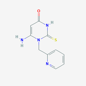 molecular formula C10H10N4OS B8784870 6-amino-1-(pyridin-2-ylmethyl)-2-sulfanylpyrimidin-4(1H)-one 