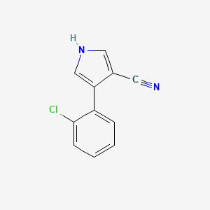 molecular formula C11H7ClN2 B8784887 4-(2-Chlorophenyl)-1H-pyrrole-3-carbonitrile CAS No. 74738-15-1