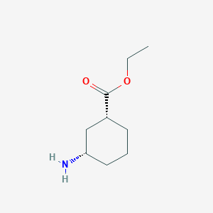 molecular formula C9H17NO2 B8784963 (1R,3S)-ethyl 3-aminocyclohexanecarboxylate 