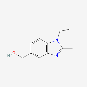 molecular formula C11H14N2O B8785126 (1-ethyl-2-methyl-1H-benzo[d]imidazol-5-yl)methanol CAS No. 4589-67-7
