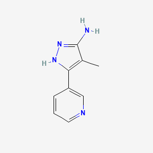 molecular formula C9H10N4 B8785178 4-methyl-5-(pyridin-3-yl)-1H-pyrazol-3-amine 