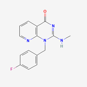 molecular formula C15H13FN4O B8785207 1-(4-Fluorobenzyl)-2-(methylamino)pyrido[2,3-d]pyrimidin-4(1H)-one CAS No. 58536-94-0
