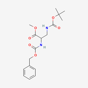 molecular formula C17H24N2O6 B8785226 Methyl 2-[[(benzyloxy)carbonyl]amino]-3-[(tert-butoxycarbonyl)amino]propanoate 