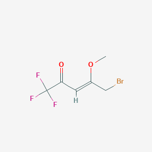 molecular formula C6H6BrF3O2 B8785231 (3Z)-5-bromo-1,1,1-trifluoro-4-methoxypent-3-en-2-one 