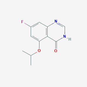 molecular formula C11H11FN2O2 B8785258 7-Fluoro-5-isopropoxy-3,4-dihydroquinazolin-4-one CAS No. 557771-28-5