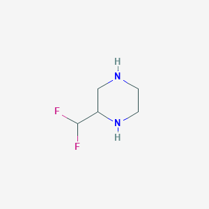 molecular formula C5H10F2N2 B8785294 2-(Difluoromethyl)piperazine 
