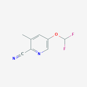 B8785317 5-(Difluoromethoxy)-3-methylpicolinonitrile CAS No. 1262860-51-4