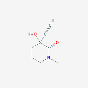 molecular formula C8H11NO2 B8785343 3-Ethynyl-3-hydroxy-1-methylpiperidin-2-one 
