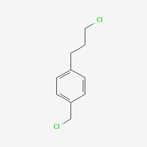 molecular formula C10H12Cl2 B8785353 Benzene, 1-(chloromethyl)-4-(3-chloropropyl)- CAS No. 69156-39-4