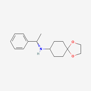 molecular formula C16H23NO2 B8785539 ((1S)-1-Phenylethyl)(1,4-dioxaspiro[4.5]dec-8-yl)amine CAS No. 247208-98-6
