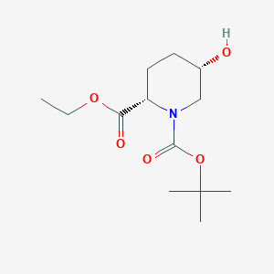 molecular formula C13H23NO5 B8785616 (2S,5S)-1-tert-butyl 2-ethyl 5-hydroxypiperidine-1,2-dicarboxylate 